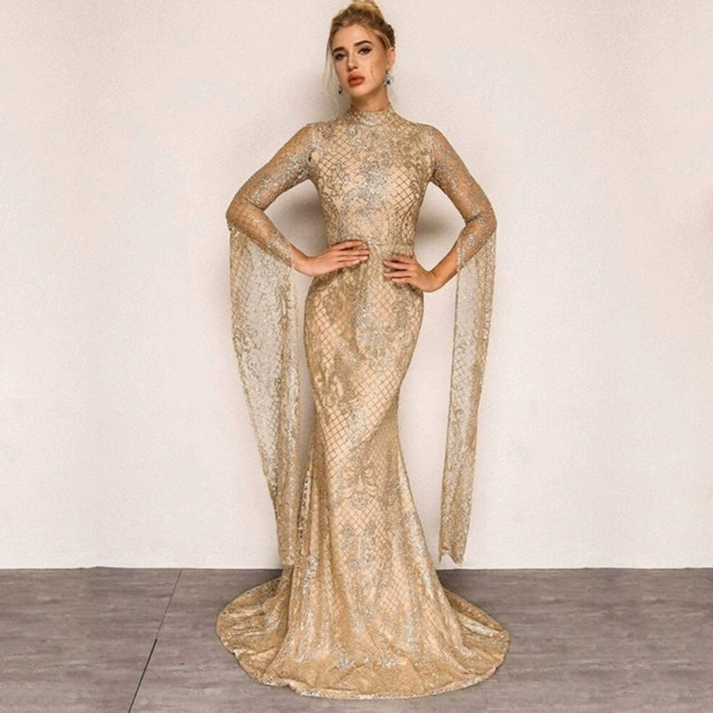 ZARA Winter Formal Silver Foil Bodycon Maxi Dress